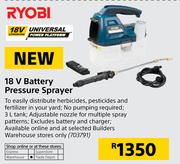 Ryobi 18V Battery Pressure Sprayer