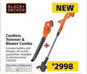 Black + Decker Cordless Trimmer & Blower Combo