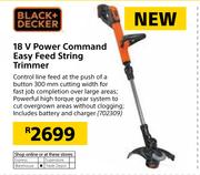 Black + Decker 18V Power Command Easy Feed String Trimmer