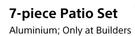 7 Piece Patio Set Aluminium-Per Set