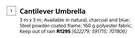 Design House Cantilever Umbrella-3m x 3m