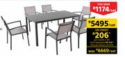 5 Piece Patio Set Aluminium-Per Set