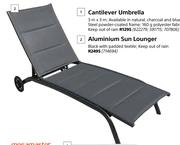 Design House Aluminium Sun Lounger