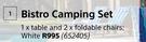 Bistro Camping Set