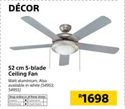 Decor 52cm 5-Blade Ceiling Fan