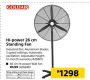 Goldair Hi-Power 66cm Wall Fan