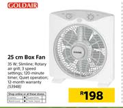 Goldair 25cm Box Fan 