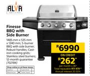 Alva Finesse BBQ With Side Burner-1485mm x 535mm x 1240mm