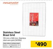 Megamaster Stainless Steel Braai Grid-725mm x 500mm