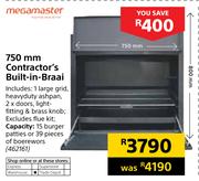 Megamaster 750mm Contractor's Built In Braai