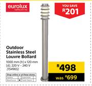 Eurolux Outdoor Stainless Steel Louvre Bollard-1000mm(h) x 120mm(d)