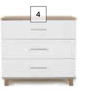 Home & Kitchen Pico Collection 2 Tone Chest Drawer Unit-193mm x 462mm x 922mm