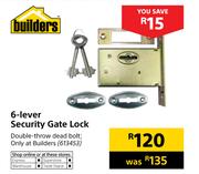 Builders 6 Lever Security Gate Lock