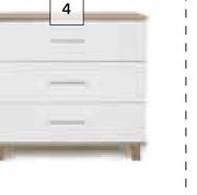 Home & Kitchen Pico Collection 2 Tone Chest Drawer Unit-193mm x 462mm x 922mm