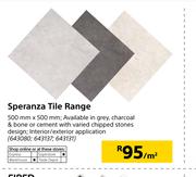 Speranza Tile Range-500mm x 500mm Per Sqm