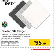 Fired Earth Cementi Tile Range-500mm x 500mm Per Sqm