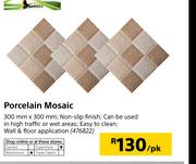 Porcelain Mosaic-300mm x 300mm Per Pack