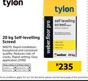 Tylon 20Kg Self Levelling Screed WB270