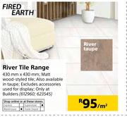 Fired Earth River Tile Range-430mm x 430mm Per Sqm