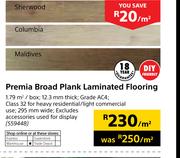 Premia Broad Plank Laminated Flooring-Per Sqm