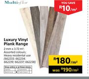 Multi Flor Luxury Vinyl Plank Range-2mm x 3.72 Per Sqm