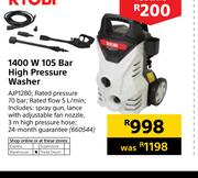 Ryobi 1400W 105 Bar High Pressure Washer  AJP1280
