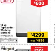 Defy 13Kg Top Loader Washing Machine DTL148