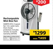Goldair Rechargeable Mist Box Fan GMBFR-6112