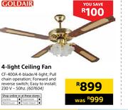 Goldair 4-Light Ceiling Fan CF-400A
