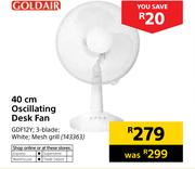 Goldair 40cm Oscillating Desk Fan GDF12Y