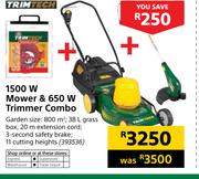 Trim Tech 1500W Mower & 650W Trimmer Combo