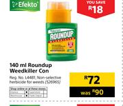 Efekto 140ml Roundup Weedkiller Con