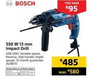 2Bosch 550W 13mm Impact Drill GSB 1300