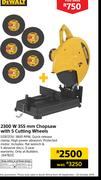 2Dewalt 2300W 355mm Chopsaw With 5 Cutting Wheels DZ87ZOV