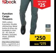 Beck Function Cargo Trousers