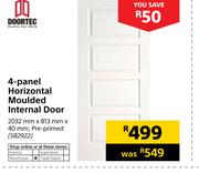 0 Doortech 4-Panel Horizontal Moulded Internal Door 2032mm X 813mm x 40mm