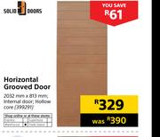 0 Solid Doors Horizontal Grooved Door 2032mm X 813mm