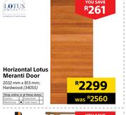 0 Lotus Horizontal Lotus Meranti Door 2032mm X 813mm