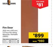 0 Solid Doors Fire Door 2032mm X 813mm 