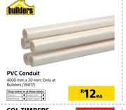 Builders PVC Conduit 4000mm X 20mm-Each
