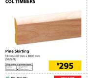 Col Timber Pine Skirting 13mm X 67mm X 3000mm