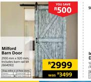 Milford Barn Door 2100mm X 920mm