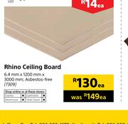Gyproc Rhino Ceiling Board 6.4mm X 1200mm X 3000mm-Each