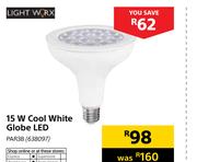 Light Worx 15W Cool White Globe LED PAR38