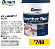 Duram 20Ltr Weather Roof