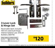 Builders 3 Lever Lock & Hinge Set