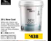 Fired Earth 5Ltr New Coat