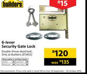 Builders 6 Lever Security Gate Lock