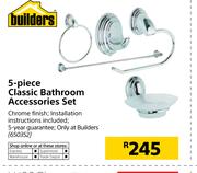 Builders 5 Piece Classic Bathroom Accessories Set