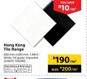 Hong Kong Tile Range-600mm x 600mm Per Sqm